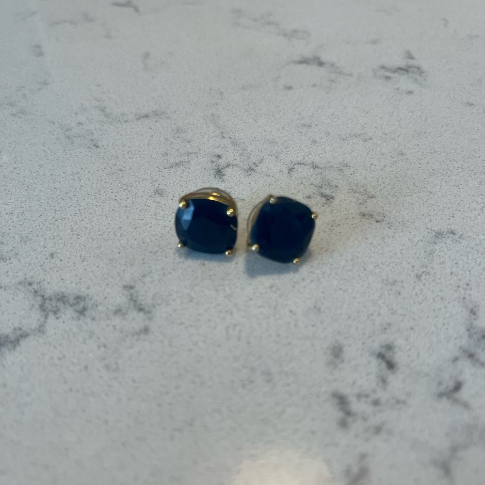 Kate Spade navy gumdrop earrings